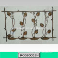Four Tall Leaves Antique Brown Wrought Iron Sconces